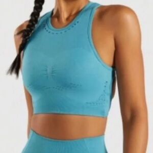 gymshark blue sports bra